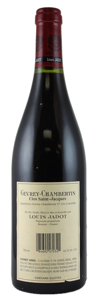 1996 Louis Jadot Gevrey-Chambertin Clos St. Jacques, 750ml