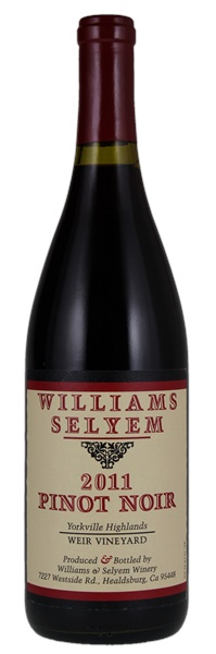 2011 Williams Selyem Weir Vineyard Pinot Noir, 750ml