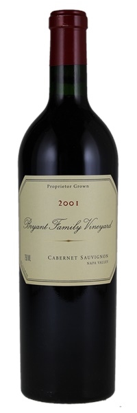 2001 Bryant Family Vineyard Cabernet Sauvignon, 750ml