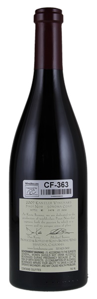 2007 Kosta Browne Kanzler Vineyard Pinot Noir, 750ml