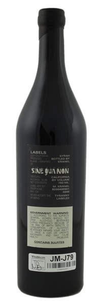 2007 Sine Qua Non Labels Syrah, 750ml