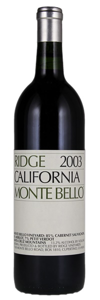2003 Ridge Monte Bello, 750ml