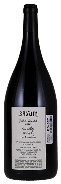 2010 Saxum Booker Vineyard, 1.5ltr