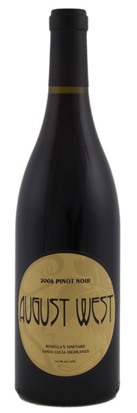 2006 August West Rosella's Vineyard Pinot Noir, 750ml