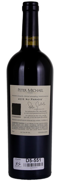 2015 Peter Michael Au Paradis Cabernet Sauvignon, 750ml