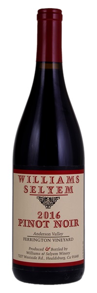 2016 Williams Selyem Ferrington Vineyard Pinot Noir, 750ml