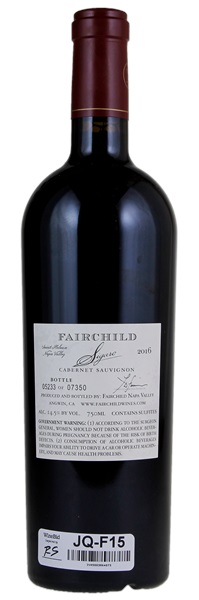 2016 Fairchild Sigaro Vineyard Cabernet Sauvignon, 750ml