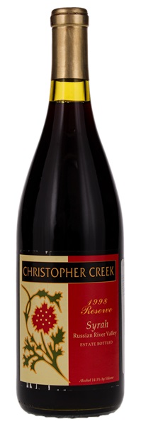 1998 Christopher Creek Reserve Syrah, 750ml