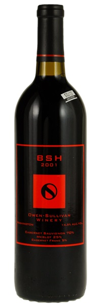 2001 O&S Winery (Owen Sullivan) BSH, 750ml