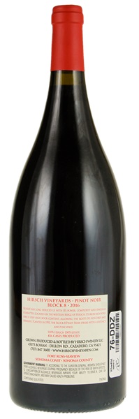 2016 Hirsch Vineyards Block 8 Pinot Noir, 1.5ltr