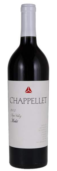 2003 Chappellet Vineyards Merlot, 750ml