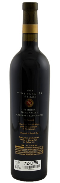 2012 Vineyard 29 Proprietary Red, 750ml