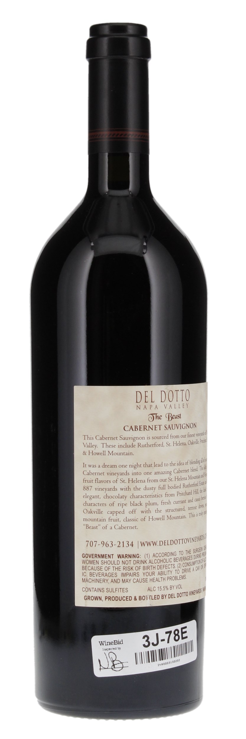 2014 Del Dotto The Beast Cabernet Sauvignon, 750ml