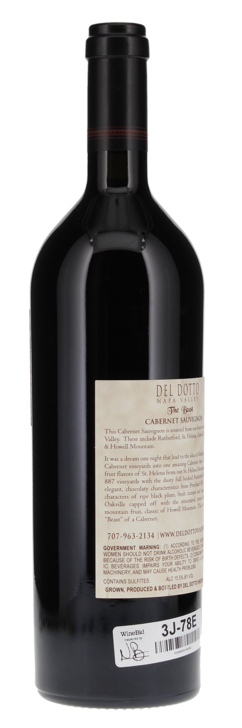 2014 Del Dotto The Beast Cabernet Sauvignon, 750ml