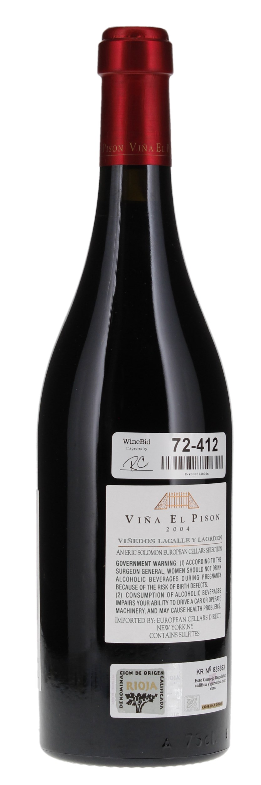 2004 Artadi Rioja Vina El Pison, 750ml
