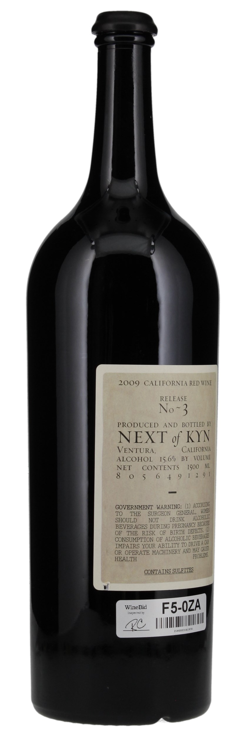 2009 Sine Qua Non Next Of Kyn No. 3 Red, 1.5ltr