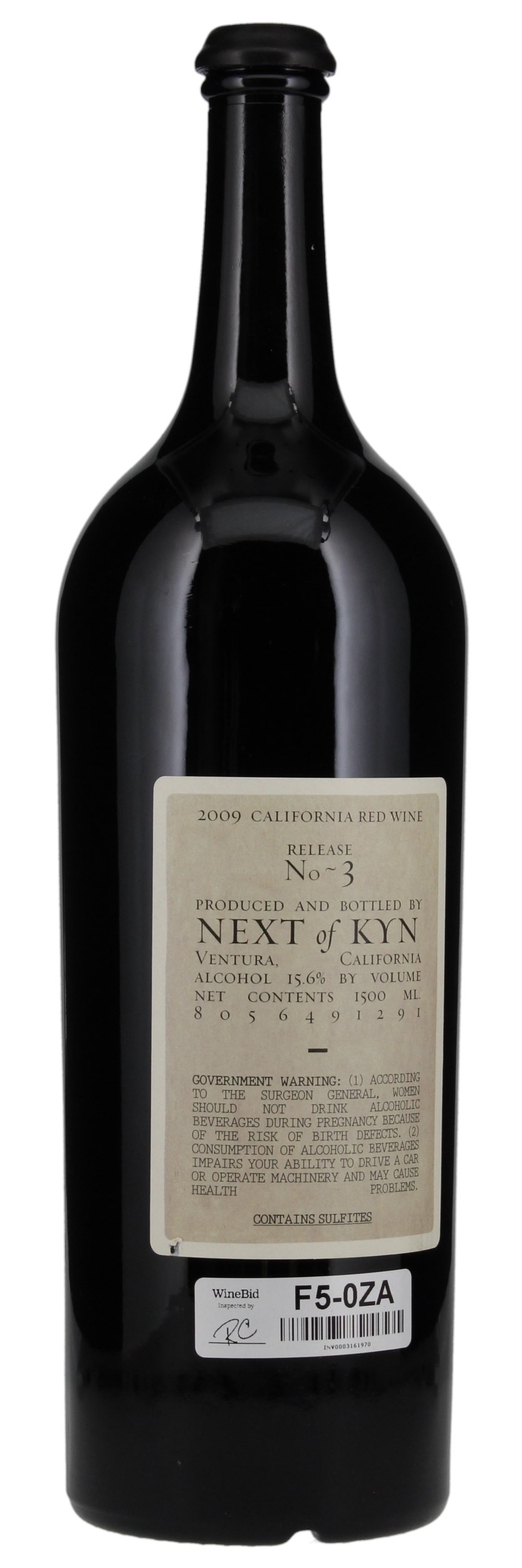 2009 Sine Qua Non Next Of Kyn No. 3 Red, 1.5ltr