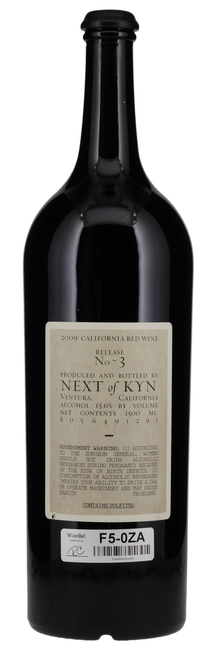 2009 Sine Qua Non Next Of Kyn No. 3 Red, 1.5ltr