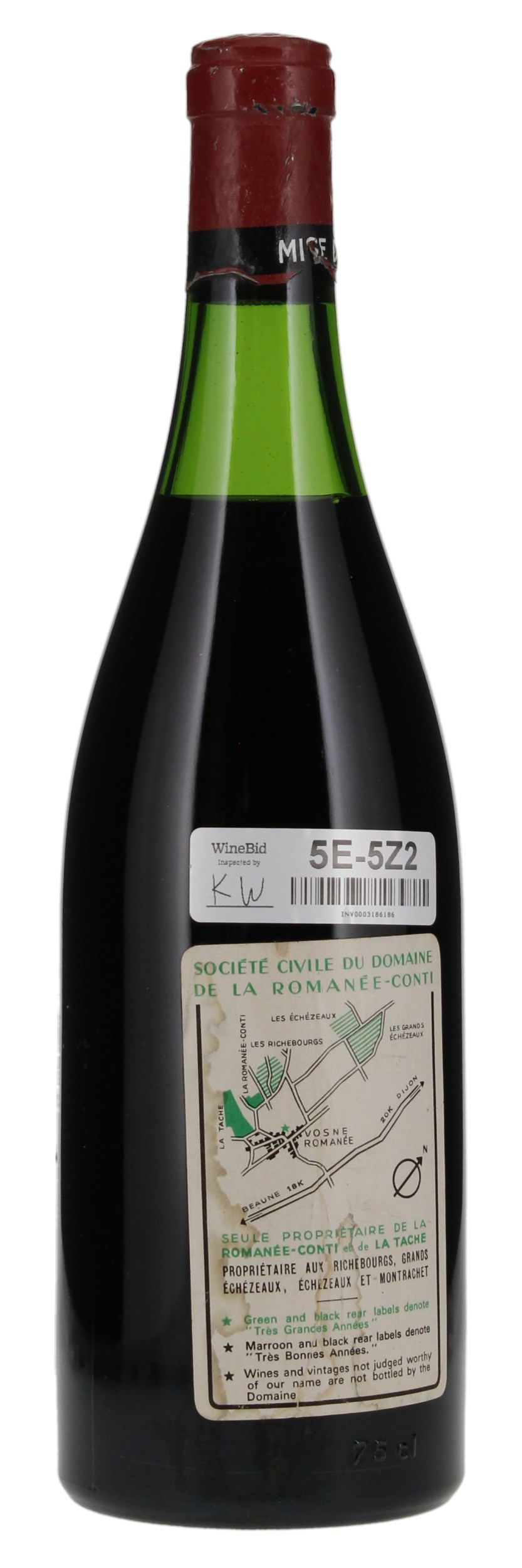 1972 Domaine de la Romanee-Conti La Tache, 750ml