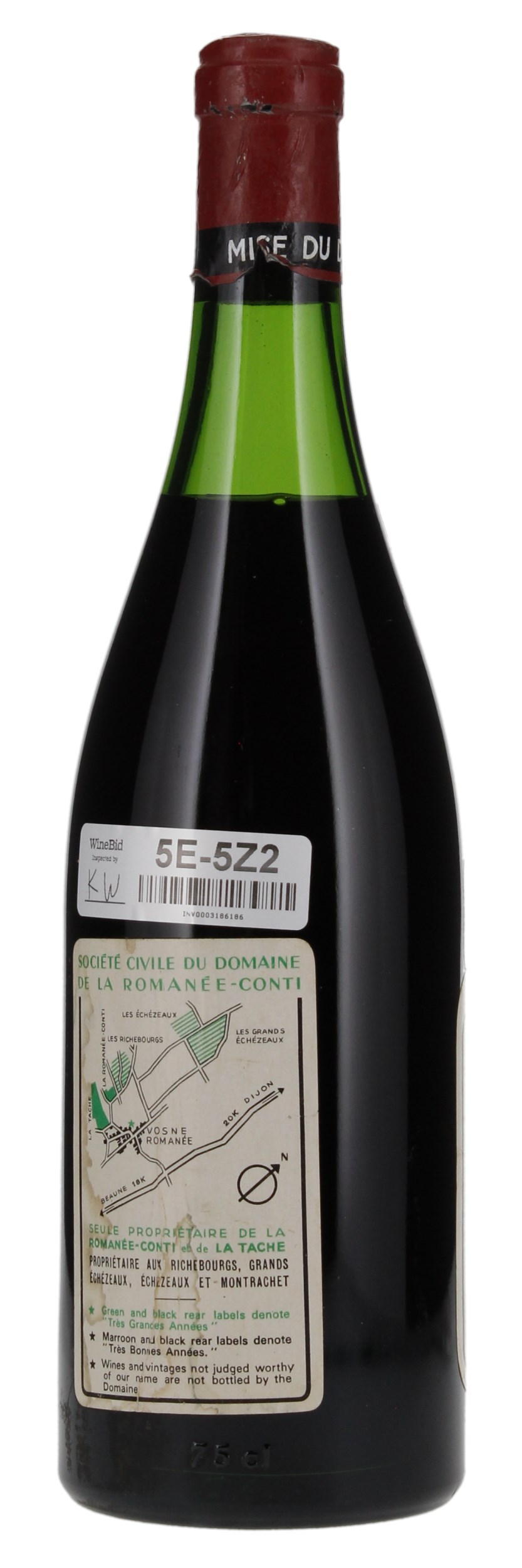 1972 Domaine de la Romanee-Conti La Tache, 750ml