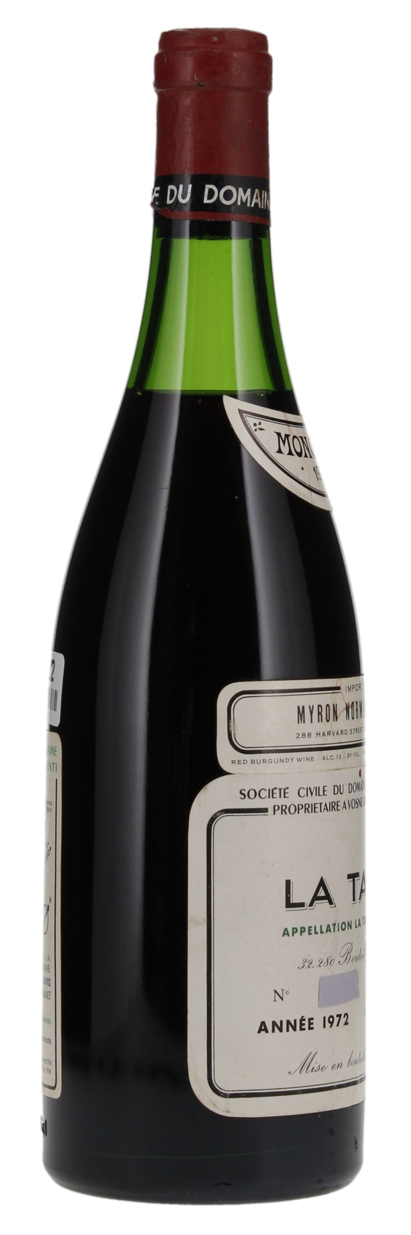 1972 Domaine de la Romanee-Conti La Tache, 750ml