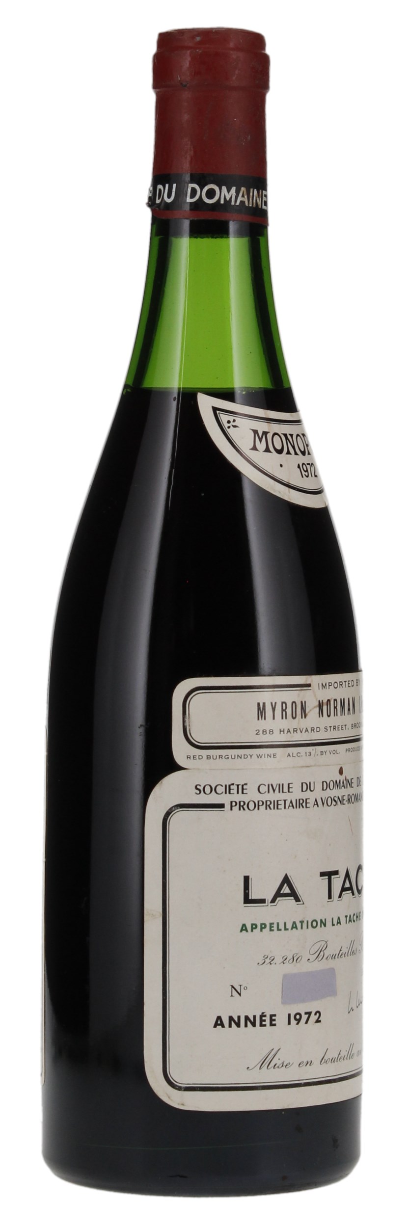 1972 Domaine de la Romanee-Conti La Tache, 750ml