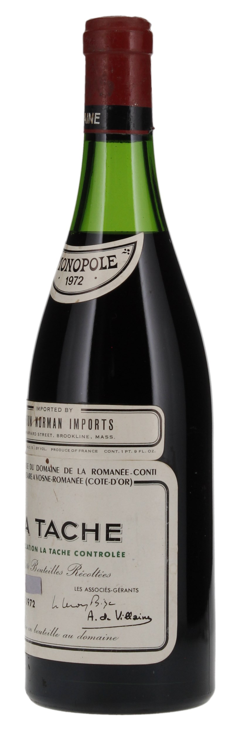 1972 Domaine de la Romanee-Conti La Tache, 750ml