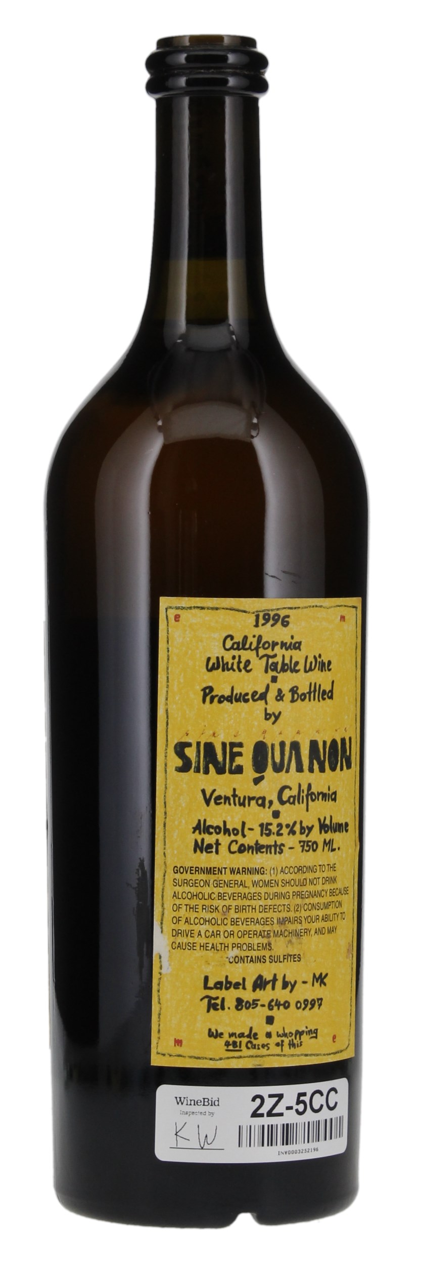 1996 Sine Qua Non Omadhaun & Poltroon, 750ml