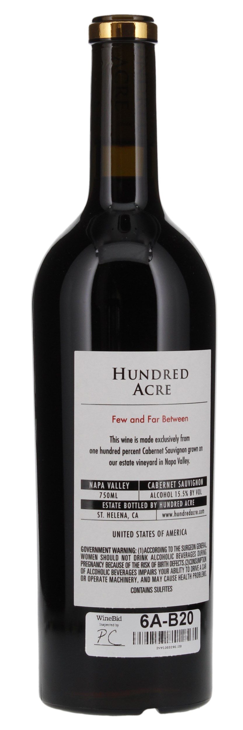 2016 Hundred Acre Few and Far Between Vineyard Cabernet Sauvignon, 750ml