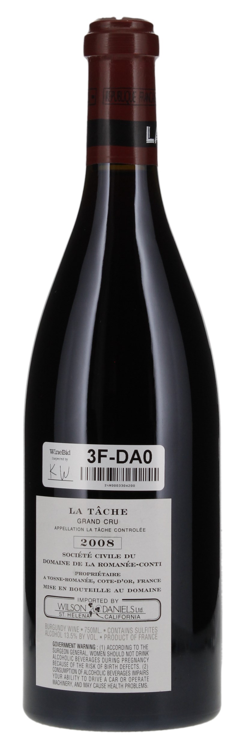 2008 Domaine de la Romanee-Conti La Tache, 750ml