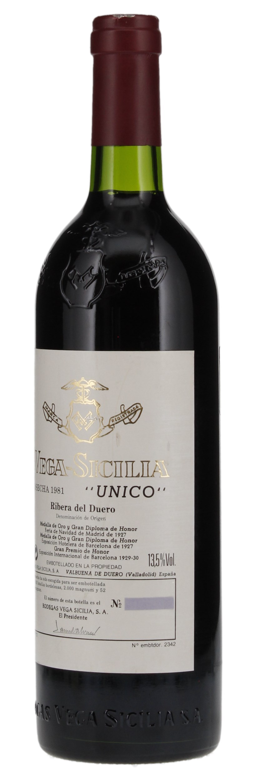 1981 Vega Sicilia Unico, 750ml