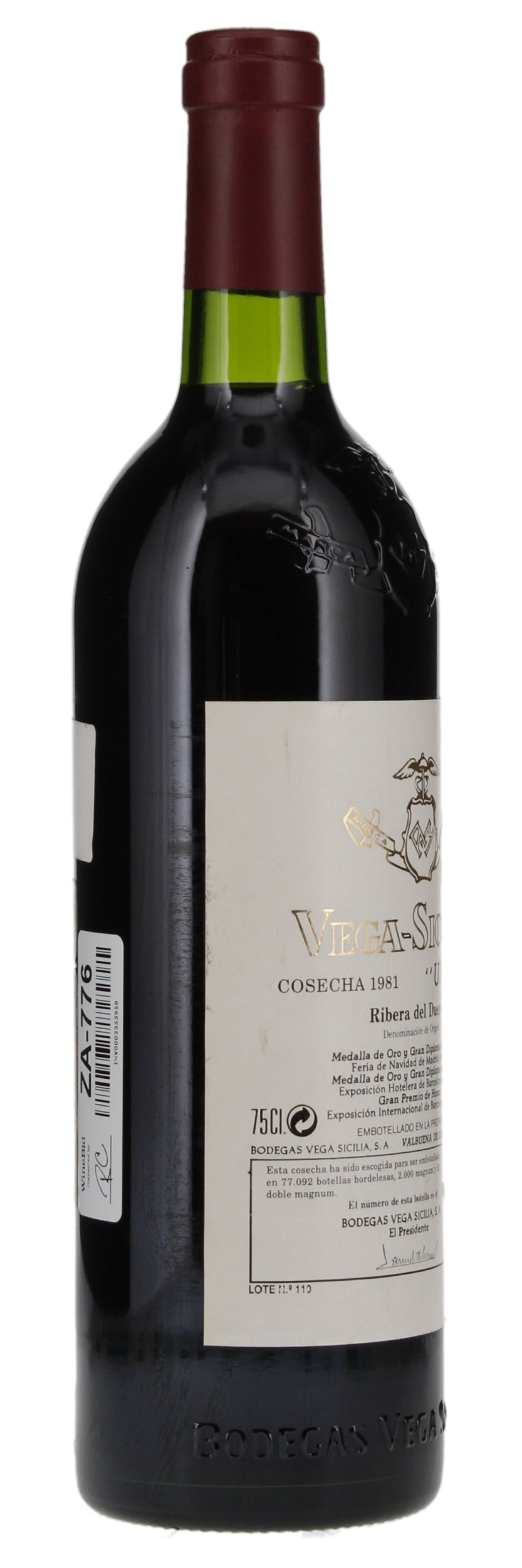 1981 Vega Sicilia Unico, 750ml