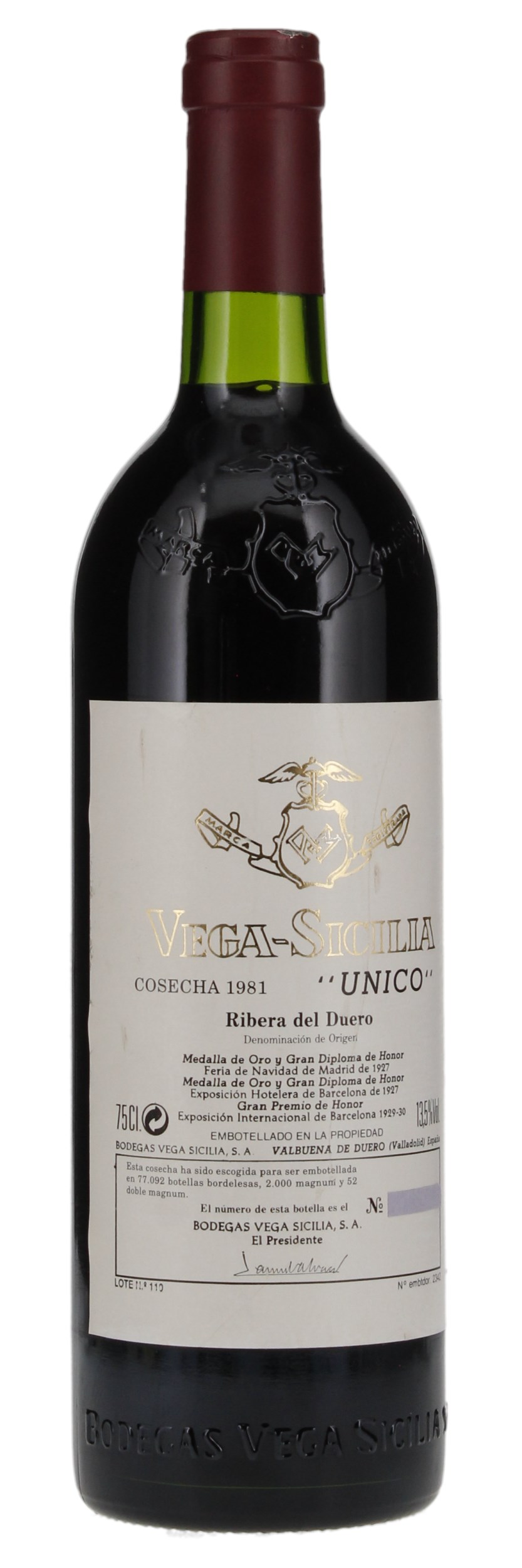 1981 Vega Sicilia Unico, 750ml