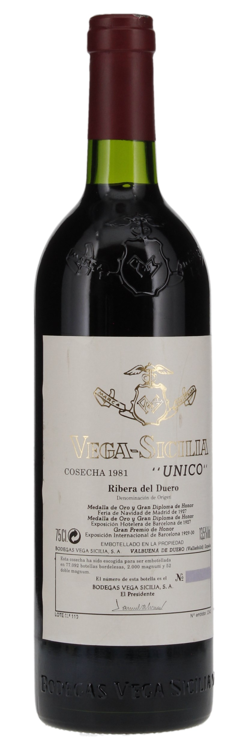 1981 Vega Sicilia Unico Proprietary Red Gran Reserva | WineBid