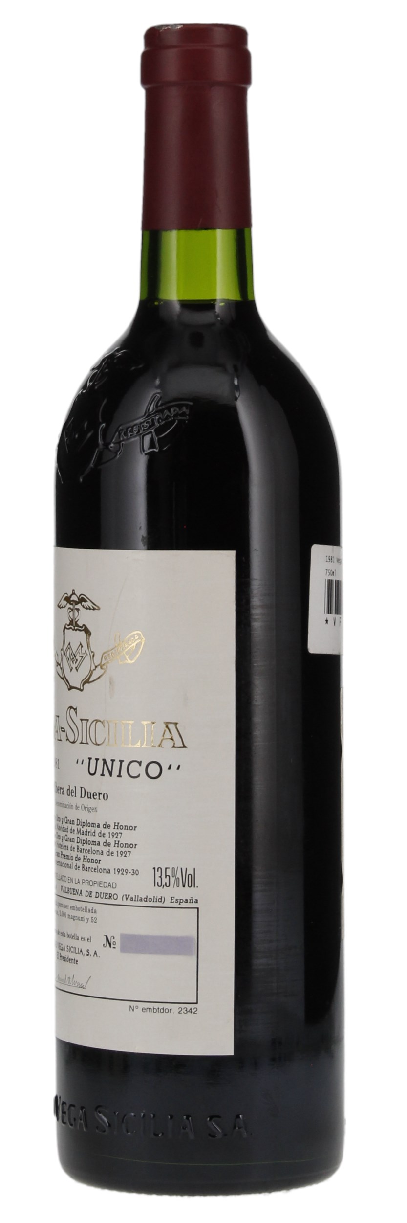 1981 Vega Sicilia Unico, 750ml