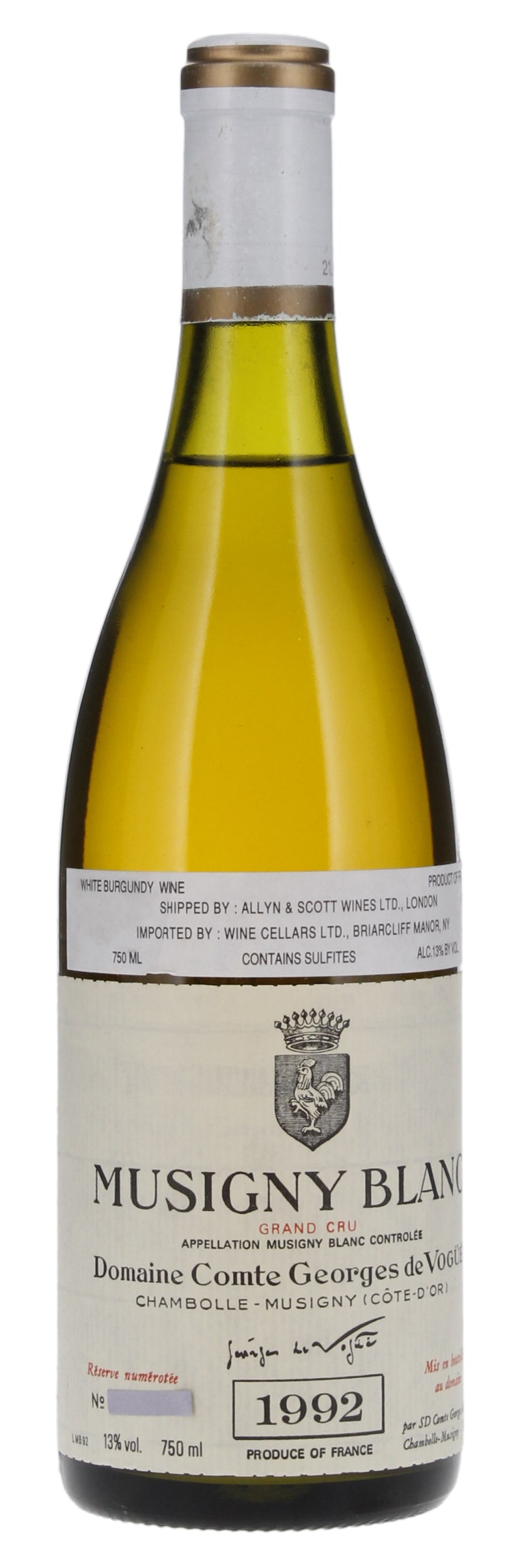 1992 Comte de Vogue Musigny Blanc Chardonnay Grand Cru | WineBid