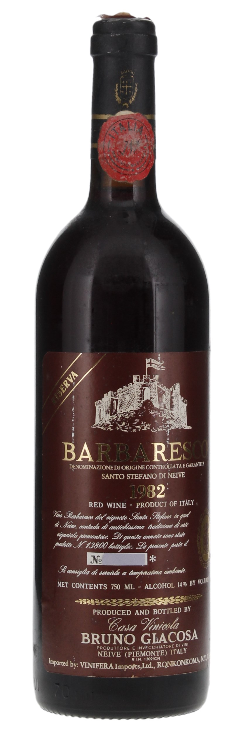 1982 Bruno Giacosa Barbaresco Riserva Santo Stefano di Neive, 750ml