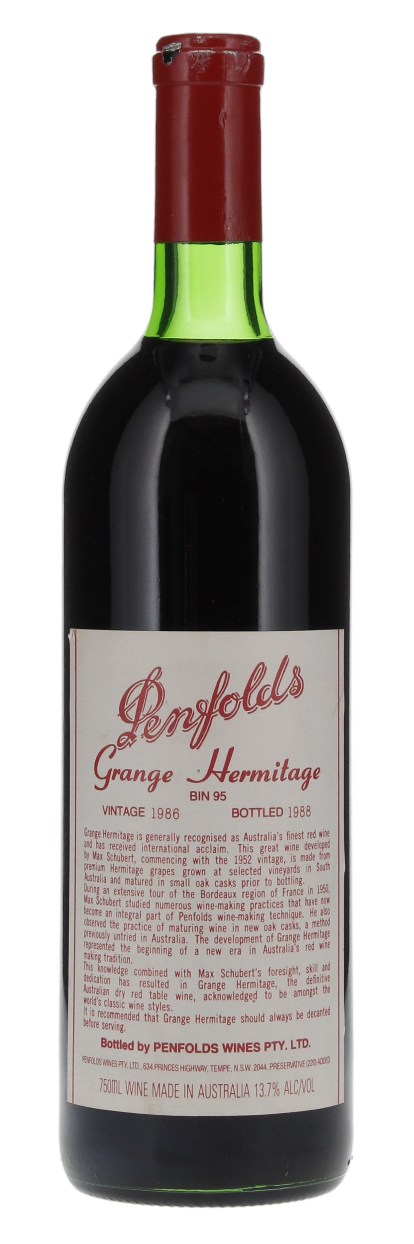 1986 Penfolds Grange, 750ml