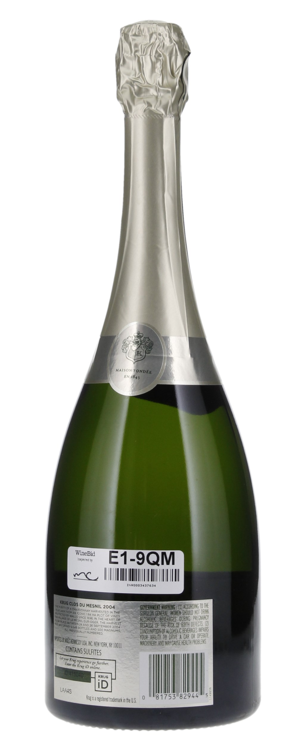 2004 Krug Clos du Mesnil, 750ml