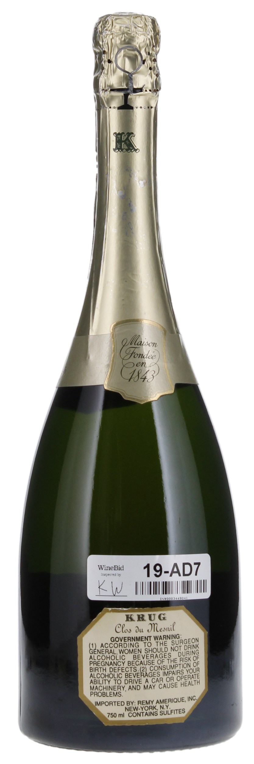 1985 Krug Clos du Mesnil, 750ml