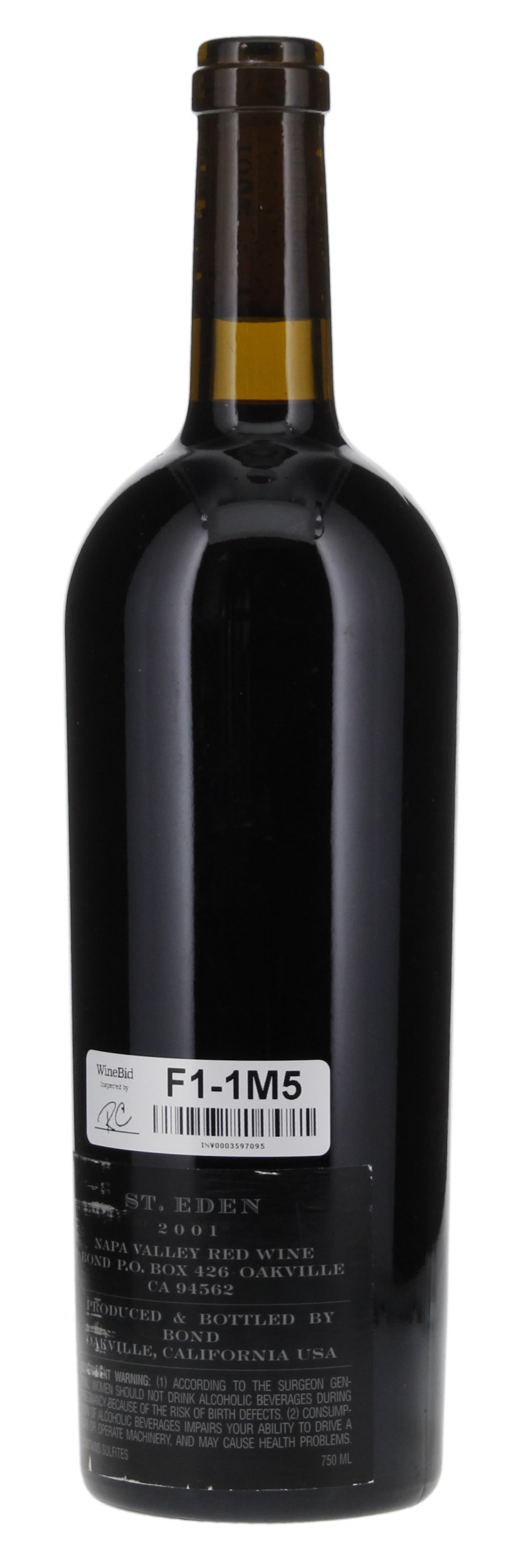 2001 Bond St. Eden, 750ml