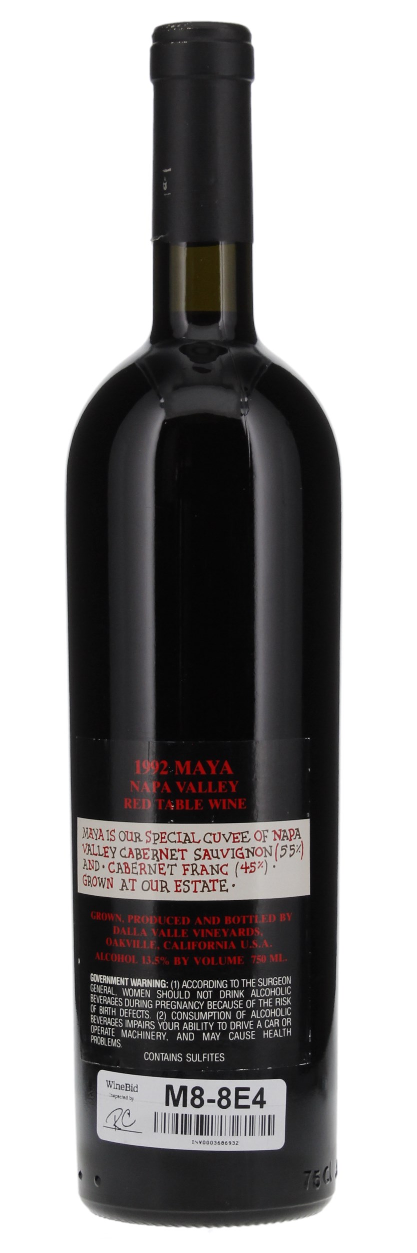 1992 Dalla Valle Maya, 750ml