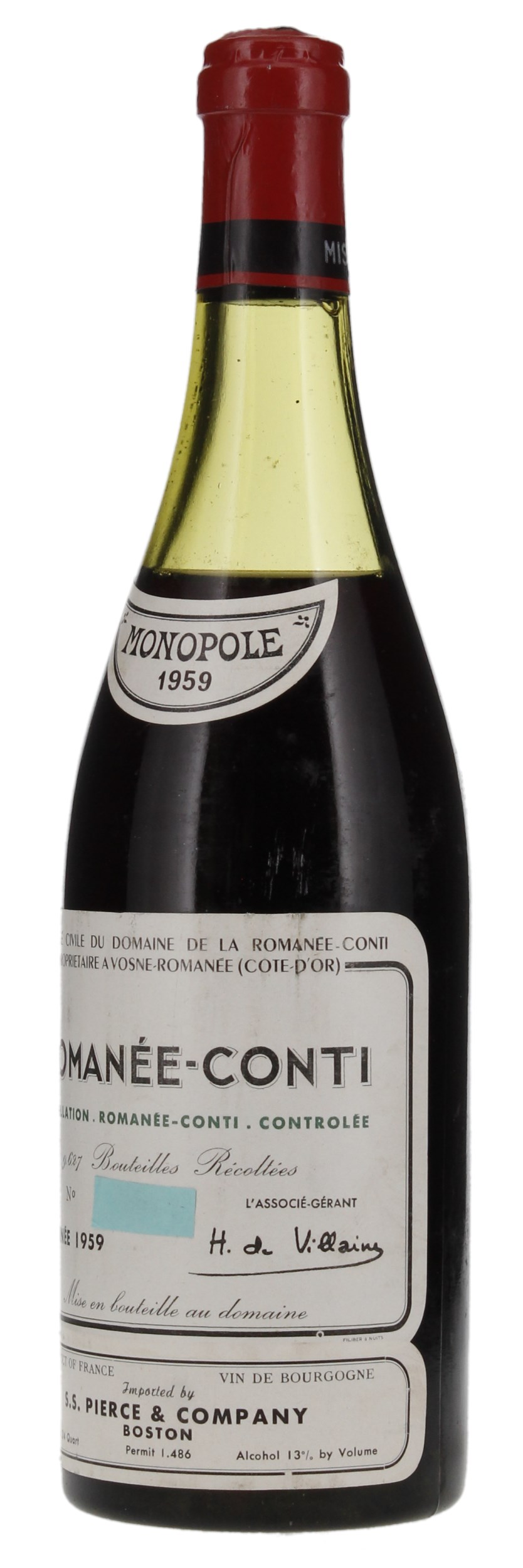 1959 Domaine de la Romanee-Conti Romanee-Conti, 750ml