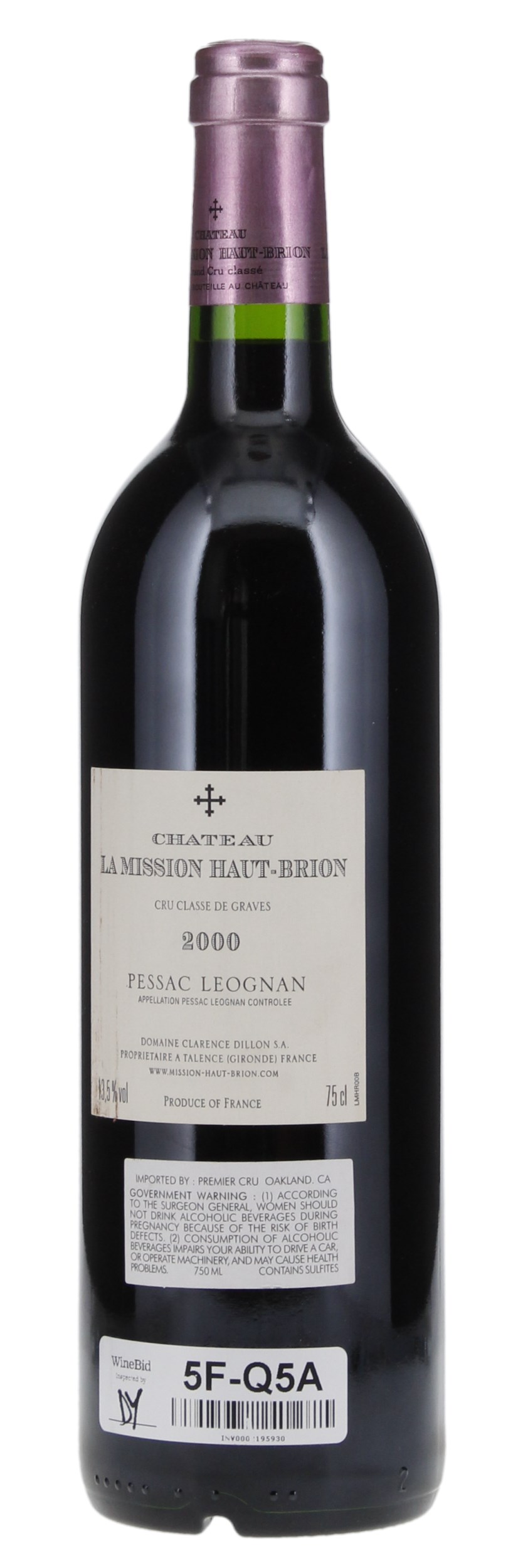 2000 Château La Mission Haut Brion, 750ml