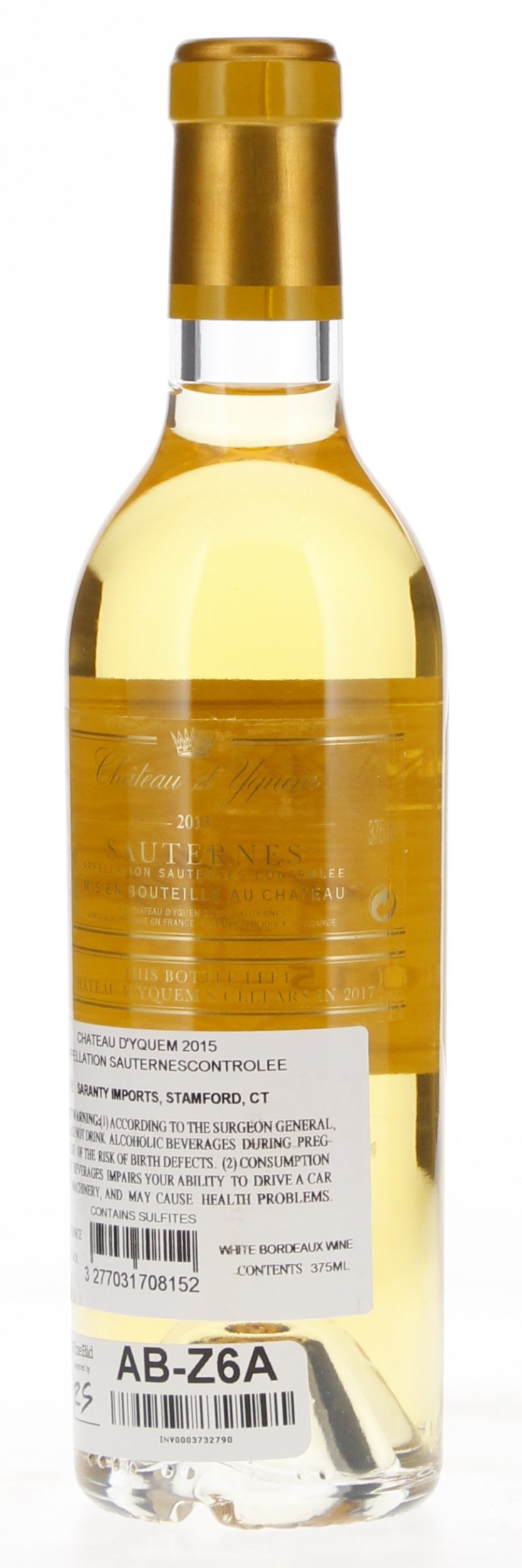 2015 Château d'Yquem, 375ml