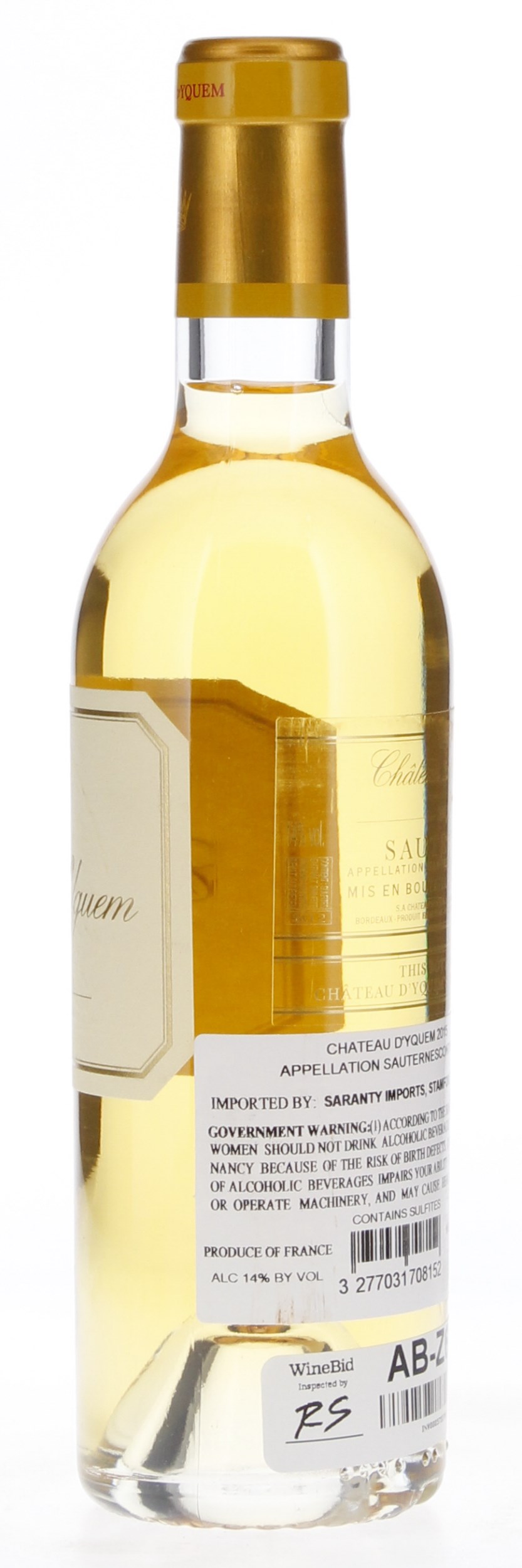 2015 Château d'Yquem, 375ml