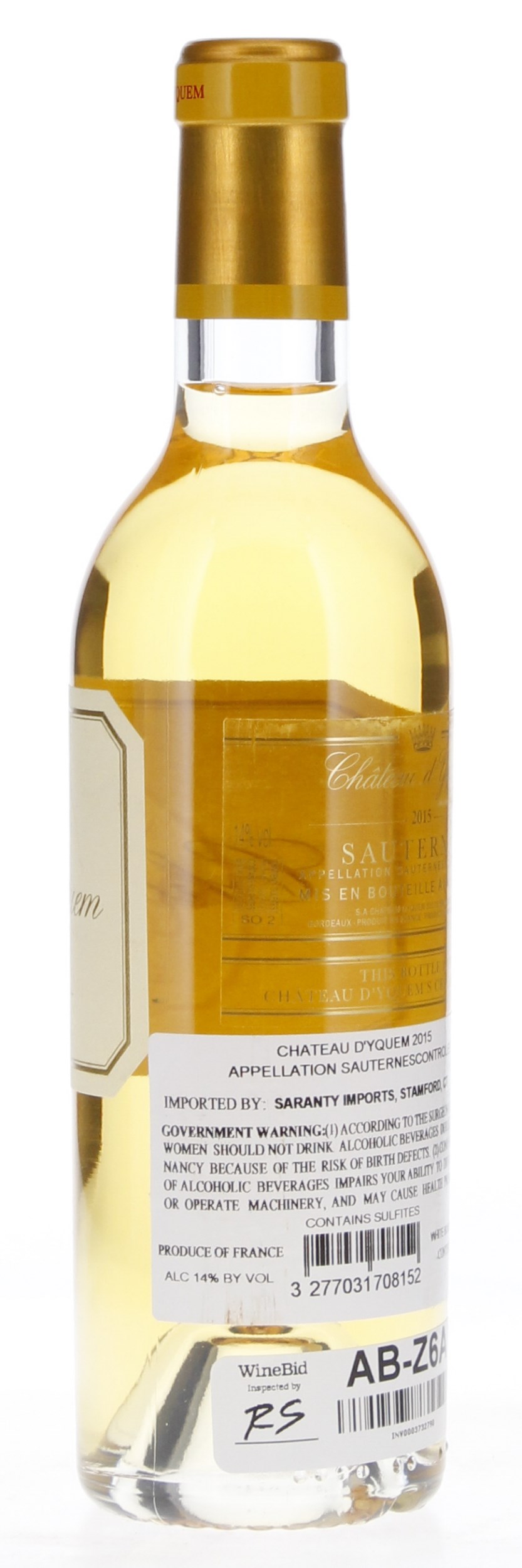 2015 Château d'Yquem, 375ml