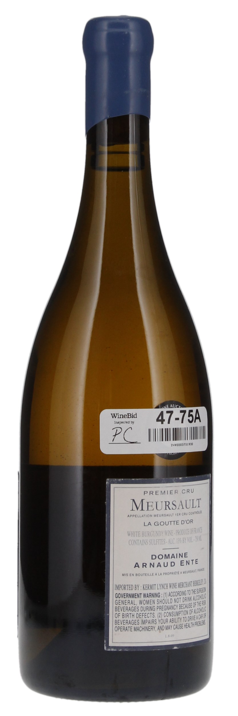 2009 Arnaud Ente Meursault Goutte d'Or, 750ml