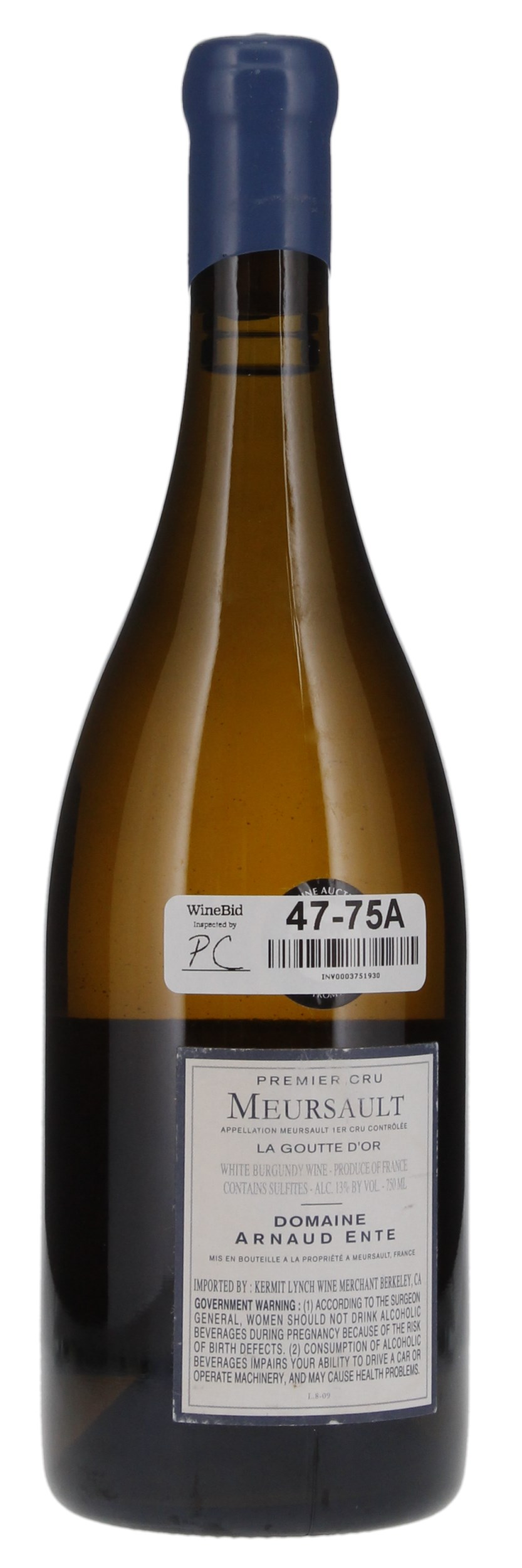 2009 Arnaud Ente Meursault Goutte d'Or, 750ml