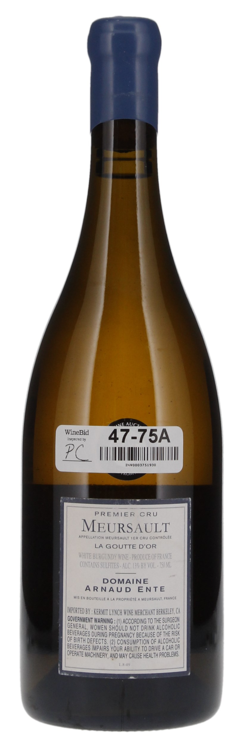2009 Arnaud Ente Meursault Goutte d'Or, 750ml